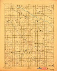 Cheney Kansas Historical topographic map, 1:125000 scale, 30 X 30 Minute, Year 1891