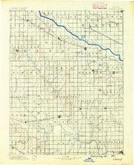 Cheney Kansas Historical topographic map, 1:125000 scale, 30 X 30 Minute, Year 1891
