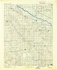 Cheney Kansas Historical topographic map, 1:125000 scale, 30 X 30 Minute, Year 1891