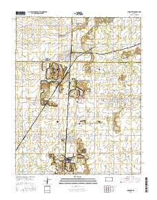 Cherokee Kansas Current topographic map, 1:24000 scale, 7.5 X 7.5 Minute, Year 2015