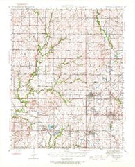 Cherokee Kansas Historical topographic map, 1:62500 scale, 15 X 15 Minute, Year 1943