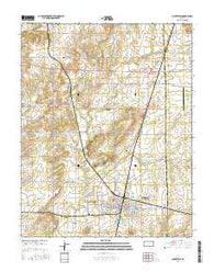 Cherryvale Kansas Current topographic map, 1:24000 scale, 7.5 X 7.5 Minute, Year 2016