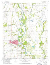 Chetopa Kansas Historical topographic map, 1:24000 scale, 7.5 X 7.5 Minute, Year 1974