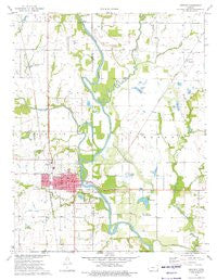Chetopa Kansas Historical topographic map, 1:24000 scale, 7.5 X 7.5 Minute, Year 1974