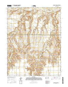 Cheyenne Creek Kansas Current topographic map, 1:24000 scale, 7.5 X 7.5 Minute, Year 2015