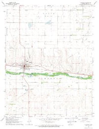 Cimarron Kansas Historical topographic map, 1:24000 scale, 7.5 X 7.5 Minute, Year 1968