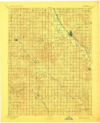 Clay Center Kansas Historical topographic map, 1:125000 scale, 30 X 30 Minute, Year 1891