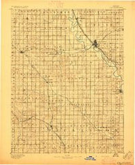 Clay Center Kansas Historical topographic map, 1:125000 scale, 30 X 30 Minute, Year 1891