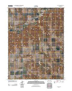 Clayton Kansas Historical topographic map, 1:24000 scale, 7.5 X 7.5 Minute, Year 2012