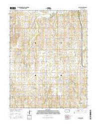 Cleveland Kansas Current topographic map, 1:24000 scale, 7.5 X 7.5 Minute, Year 2016