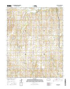 Cleveland Kansas Current topographic map, 1:24000 scale, 7.5 X 7.5 Minute, Year 2016