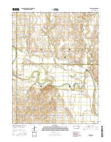 Clifton Kansas Current topographic map, 1:24000 scale, 7.5 X 7.5 Minute, Year 2016