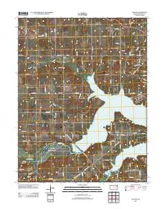 Clinton Kansas Historical topographic map, 1:24000 scale, 7.5 X 7.5 Minute, Year 2012