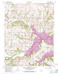 Clinton Kansas Historical topographic map, 1:24000 scale, 7.5 X 7.5 Minute, Year 1955