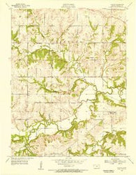 Clinton Kansas Historical topographic map, 1:24000 scale, 7.5 X 7.5 Minute, Year 1955