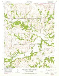 Clinton Kansas Historical topographic map, 1:24000 scale, 7.5 X 7.5 Minute, Year 1955