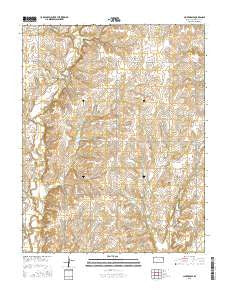 Cloverdale Kansas Current topographic map, 1:24000 scale, 7.5 X 7.5 Minute, Year 2015