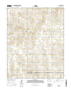 Coats Kansas Current topographic map, 1:24000 scale, 7.5 X 7.5 Minute, Year 2015