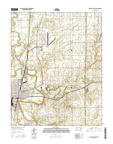 Coffeyville East Kansas Current topographic map, 1:24000 scale, 7.5 X 7.5 Minute, Year 2016