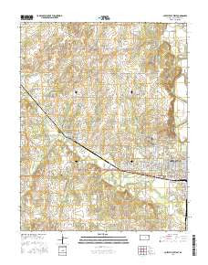 Coffeyville West Kansas Current topographic map, 1:24000 scale, 7.5 X 7.5 Minute, Year 2016