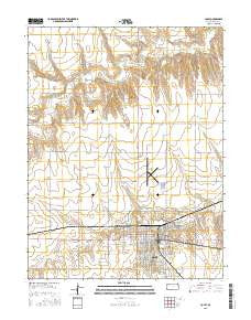 Colby Kansas Current topographic map, 1:24000 scale, 7.5 X 7.5 Minute, Year 2015