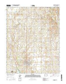 Coldwater Kansas Current topographic map, 1:24000 scale, 7.5 X 7.5 Minute, Year 2016
