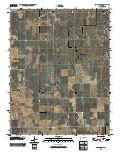 Coldwater NE Kansas Historical topographic map, 1:24000 scale, 7.5 X 7.5 Minute, Year 2009