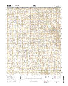 Coldwater NE Kansas Current topographic map, 1:24000 scale, 7.5 X 7.5 Minute, Year 2015