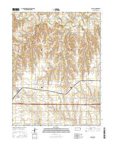 Collyer Kansas Current topographic map, 1:24000 scale, 7.5 X 7.5 Minute, Year 2015