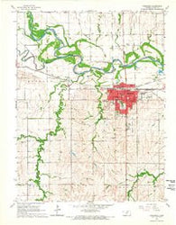 Concordia Kansas Historical topographic map, 1:24000 scale, 7.5 X 7.5 Minute, Year 1965