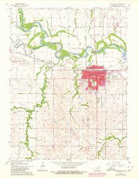 Concordia Kansas Historical topographic map, 1:24000 scale, 7.5 X 7.5 Minute, Year 1965