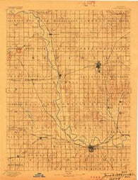 Concordia Kansas Historical topographic map, 1:125000 scale, 30 X 30 Minute, Year 1892