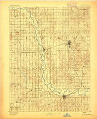 Concordia Kansas Historical topographic map, 1:125000 scale, 30 X 30 Minute, Year 1892