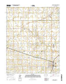 Conway Springs Kansas Current topographic map, 1:24000 scale, 7.5 X 7.5 Minute, Year 2015