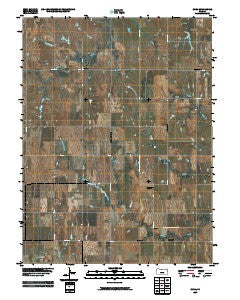 Cora Kansas Historical topographic map, 1:24000 scale, 7.5 X 7.5 Minute, Year 2009