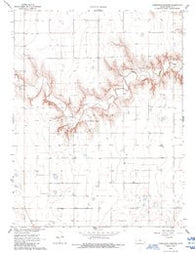 Coronado Cemetery Kansas Historical topographic map, 1:24000 scale, 7.5 X 7.5 Minute, Year 1968