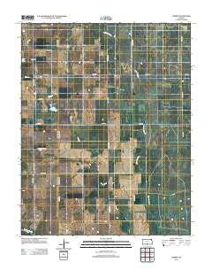 Corwin Kansas Historical topographic map, 1:24000 scale, 7.5 X 7.5 Minute, Year 2012