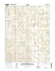 Corwin Kansas Current topographic map, 1:24000 scale, 7.5 X 7.5 Minute, Year 2015