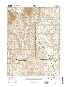 Courtland Kansas Current topographic map, 1:24000 scale, 7.5 X 7.5 Minute, Year 2015