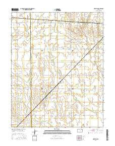 Crisfield Kansas Current topographic map, 1:24000 scale, 7.5 X 7.5 Minute, Year 2015
