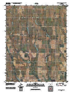 Crystal Springs Kansas Historical topographic map, 1:24000 scale, 7.5 X 7.5 Minute, Year 2010