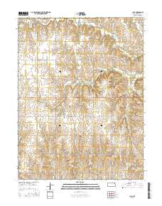 Cuba Kansas Current topographic map, 1:24000 scale, 7.5 X 7.5 Minute, Year 2015
