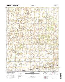 Cullison Kansas Current topographic map, 1:24000 scale, 7.5 X 7.5 Minute, Year 2015