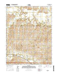 Culver Kansas Current topographic map, 1:24000 scale, 7.5 X 7.5 Minute, Year 2015