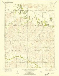 Culver Kansas Historical topographic map, 1:24000 scale, 7.5 X 7.5 Minute, Year 1955