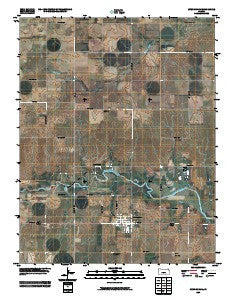 Cunningham Kansas Historical topographic map, 1:24000 scale, 7.5 X 7.5 Minute, Year 2009