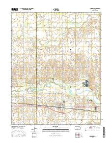 Cunningham Kansas Current topographic map, 1:24000 scale, 7.5 X 7.5 Minute, Year 2015