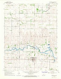 Cunningham Kansas Historical topographic map, 1:24000 scale, 7.5 X 7.5 Minute, Year 1966