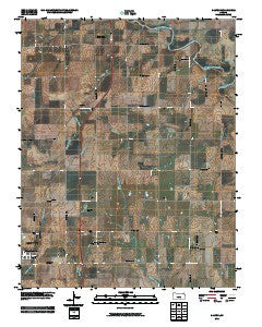Dalton Kansas Historical topographic map, 1:24000 scale, 7.5 X 7.5 Minute, Year 2010