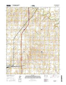 Dalton Kansas Current topographic map, 1:24000 scale, 7.5 X 7.5 Minute, Year 2015